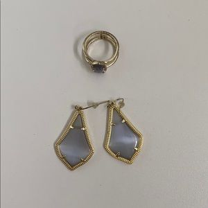 Kendra Scott Drop Earring and Ring Set